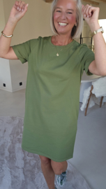 CINNE cotton tee dress olive