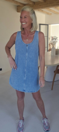 PIEN sleeveless jeans dress midi blue
