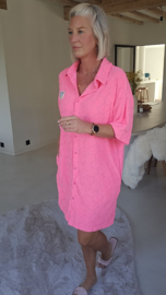 TULUM sponge dress neon pink