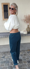 FANNY velours jogger pants bottle green