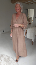 ÉLAN SOIRÉE maxi dress taupe