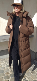 TAMMIE maxi winter puffer coat chocolat