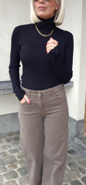 BASIC viscose turtleneck knit black