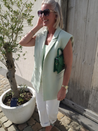 CRISTY sleeveless blazer mint