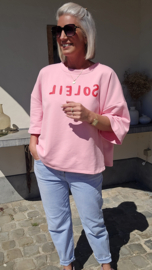 LE SOLEIL short-sleeved sweatshirt pink