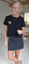 HEART leo T-shirt black