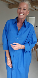 AUDREY shirt dress royal blue