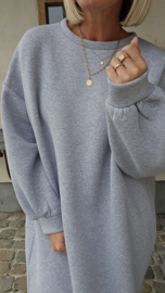 ROBYN maxi sweatshirt fleece dress grey