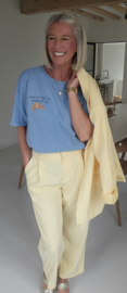 CECILIA suit pants pastel yellow
