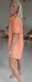 JINA jeans playsuit peach