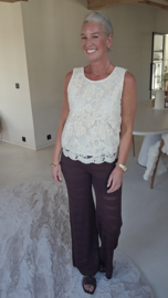 MIDE crochet pants chocolat