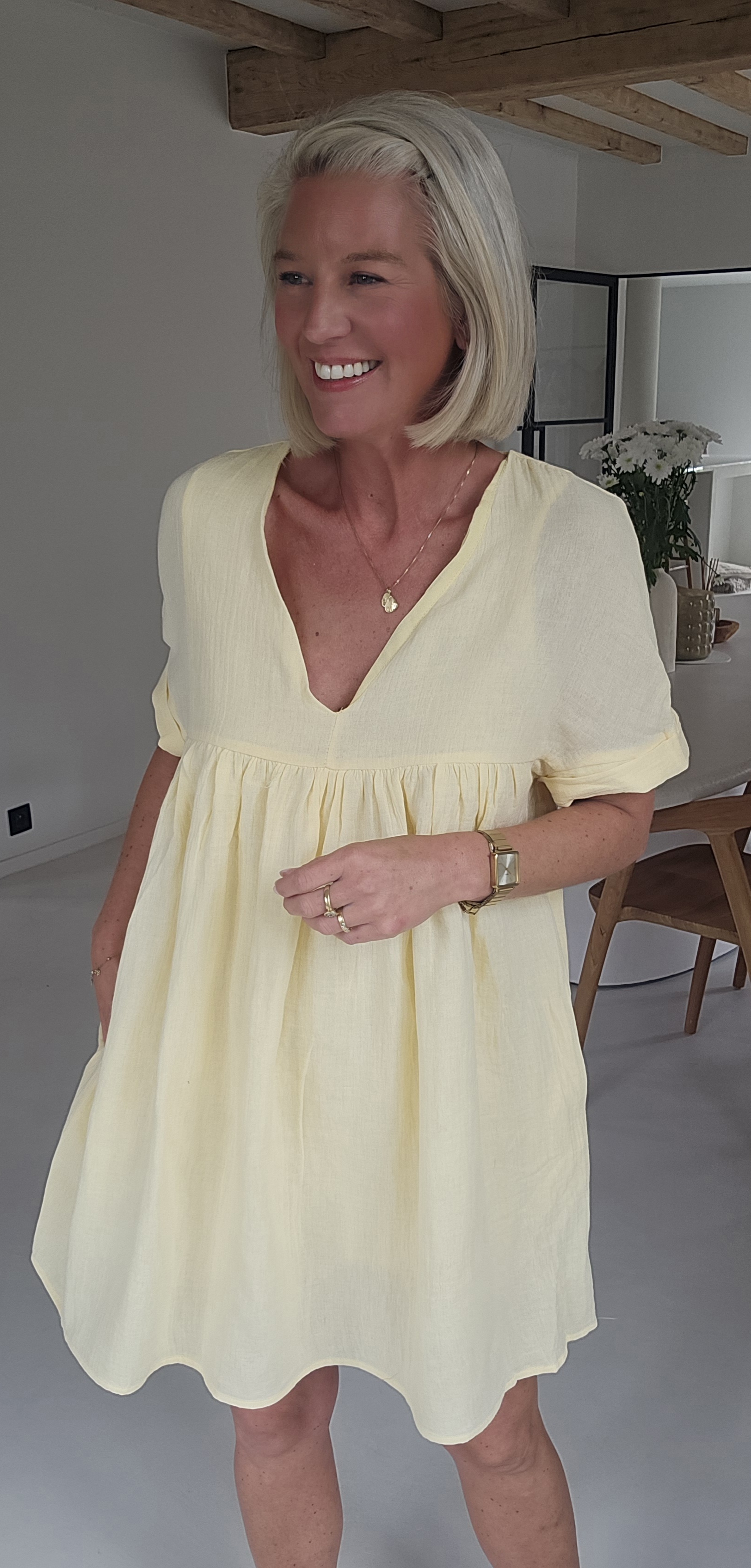 LOTJE tetra playsuit dress soft soft yellow