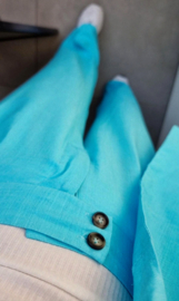 JULIANA viscose linen pants turquoise