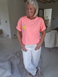 L'AMOUR AU SOLEIL tee neon peach