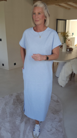LESLIE cotton maxi dress blue