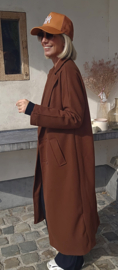 TRUUS maxi coat chocolate