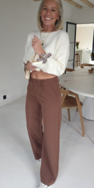 CORA wide leg pants chocolat