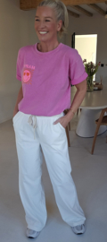 HAPPY cotton T-shirt pink