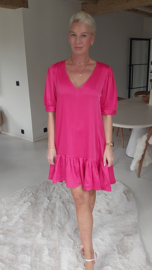 SCARLETT flowy party dress fuschia