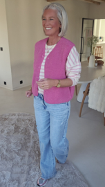 GOLDEN HOUR sleeveless jacket pink