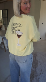 ESPRESSO MARTINI sweatshirt yellow