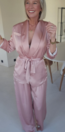 ROSIE satin suit silky old pink