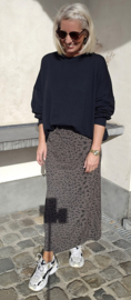 LEO maxi skirt khaki black