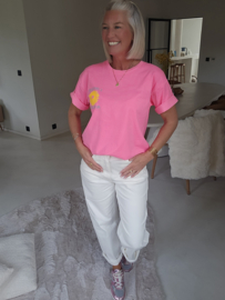 L'AMOUR AU SOLEIL tee neon pink
