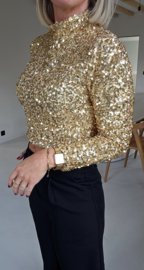 SHINE cropped top gold