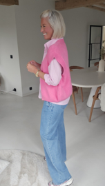 AZUR zip gilet capri pink