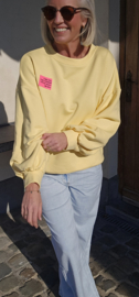 PERFECT sweatshirt pastel yellow
