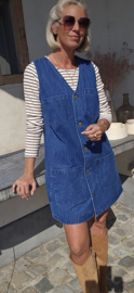 MOLLINE sleeveless jeans dress blue