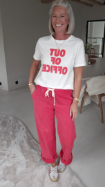 OUT OF OFFICE tee red