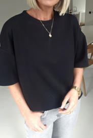 STANNIE short-sleeved sweatshirt black
