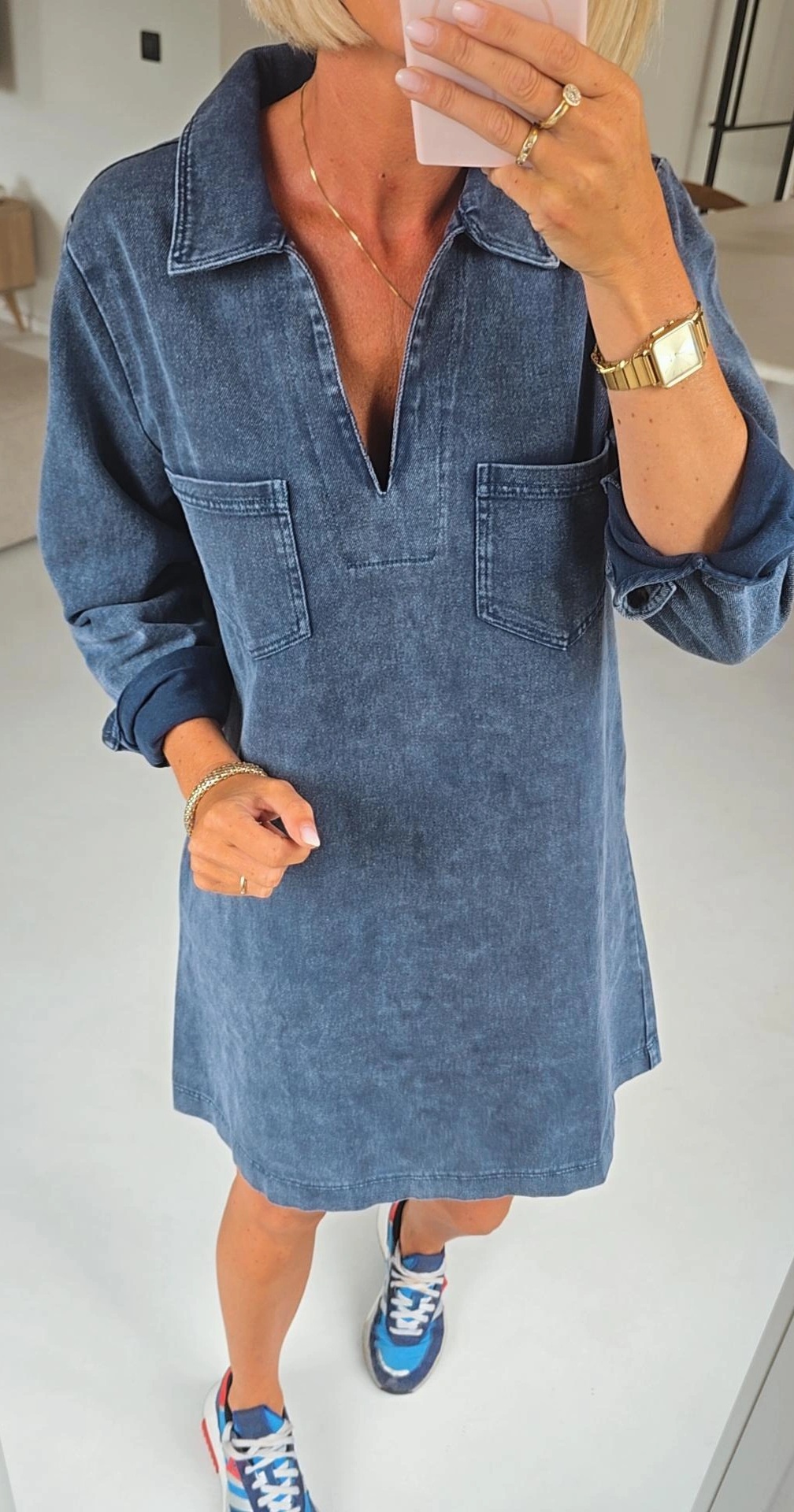 THE PERFECT JEANS 2 longsleeve dress navy