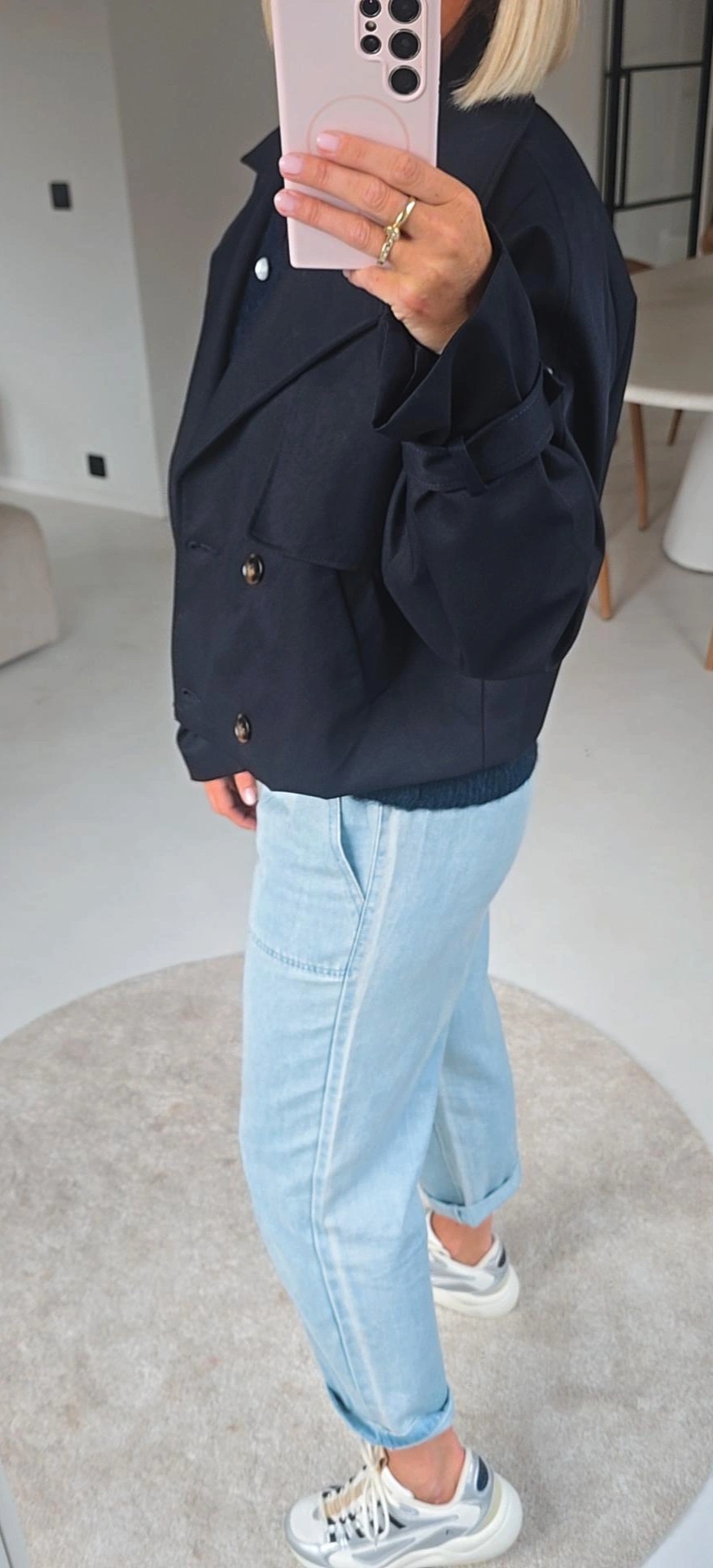 NINNE short trench navy
