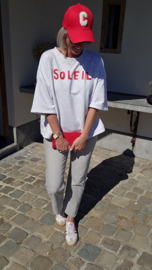 LE SOLEIL short-sleeved sweatshirt grey