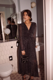 GLITTER maxi dress silver