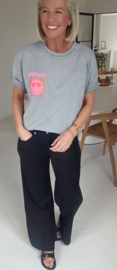 HAPPY cotton T-shirt grey