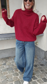 CHARI turleneck knit burgundy