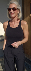 MELINA glitter top black