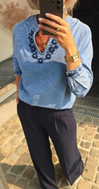 ULLA  jeans blouse blue