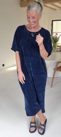 MANDIE soft velvet maxi dress navy