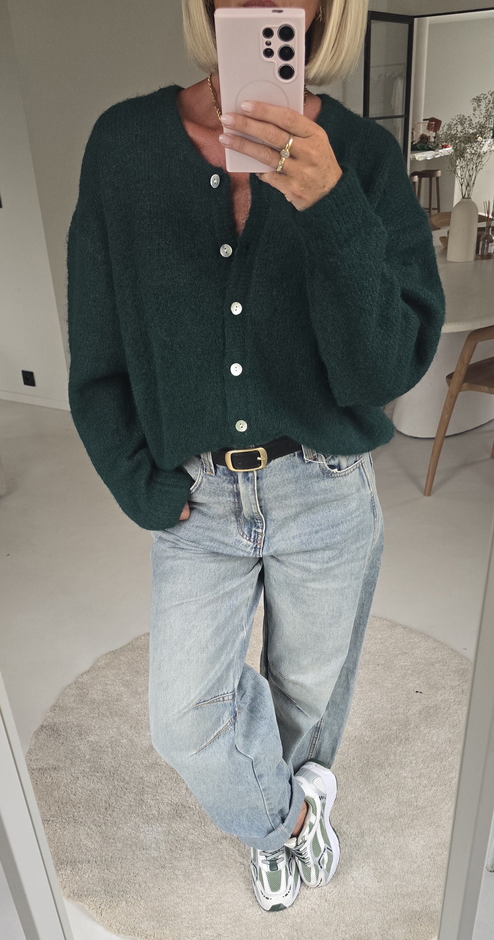 LIESJE cardigan bottle green