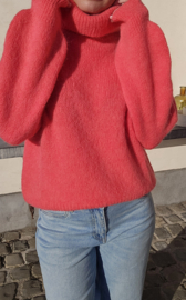 CHARLINE turleneck knit coral