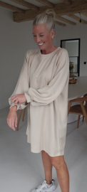 ARIEL sweatshirt dress beige