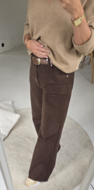 CIENA wide leg pants chocolat