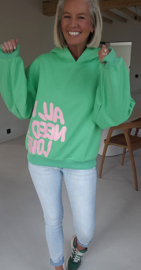 ALL YOU NEED IS LOVE hoodie green