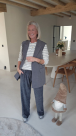 ARIEL lurex wide leg pants grey