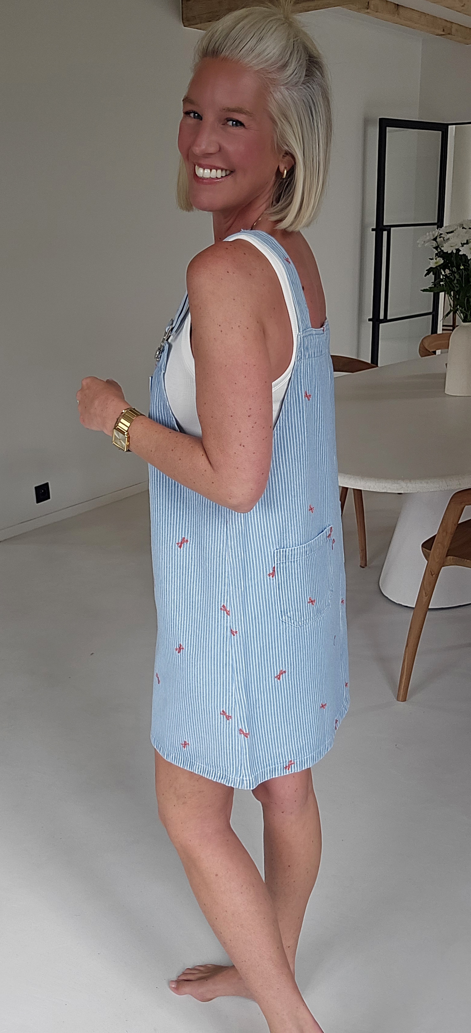 SANNI jeans dungaree dress